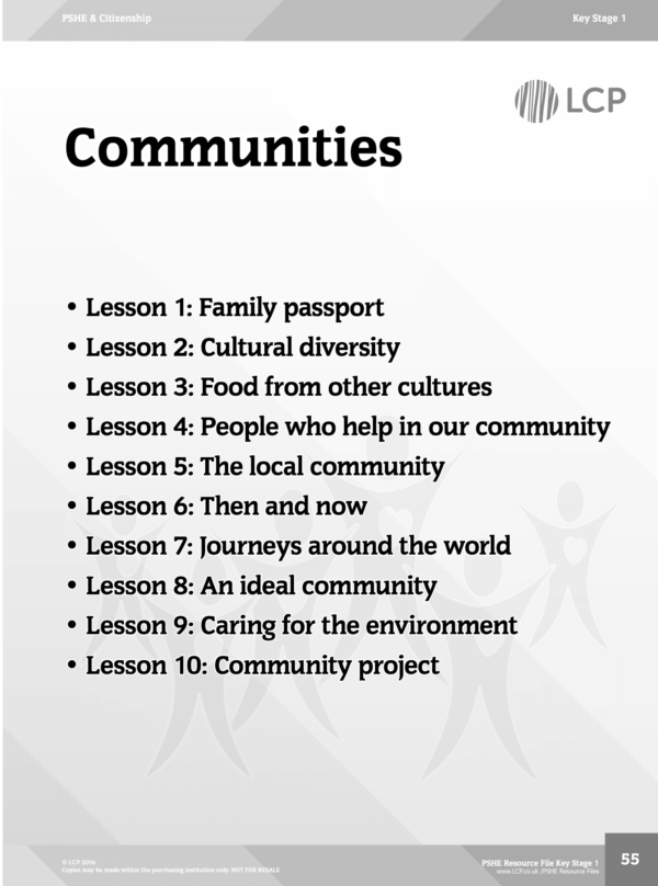 PSHE EYFS & KS1 Unit: Communities