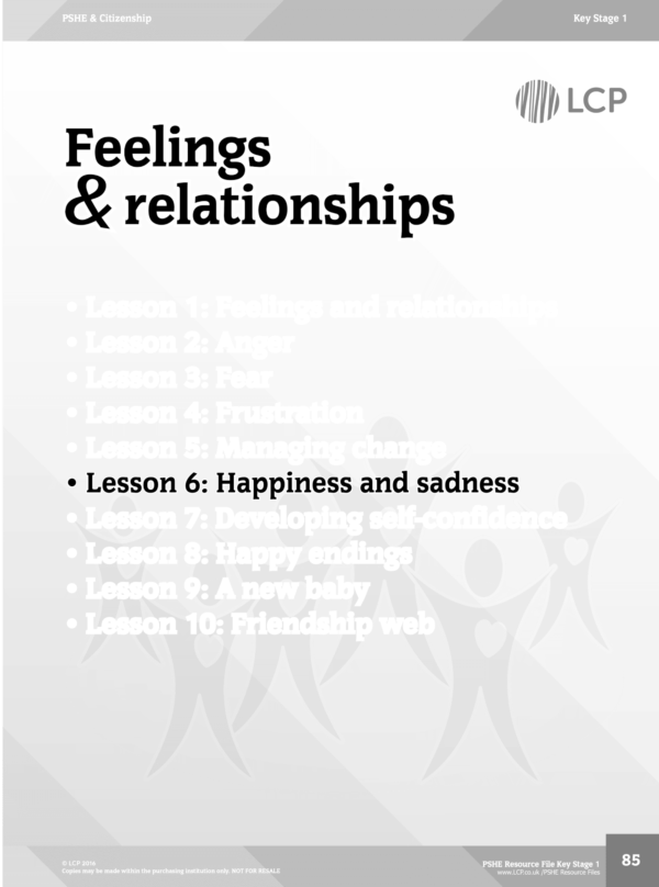PSHE EYFS & KS1 Sample lesson: Happiness and sadness