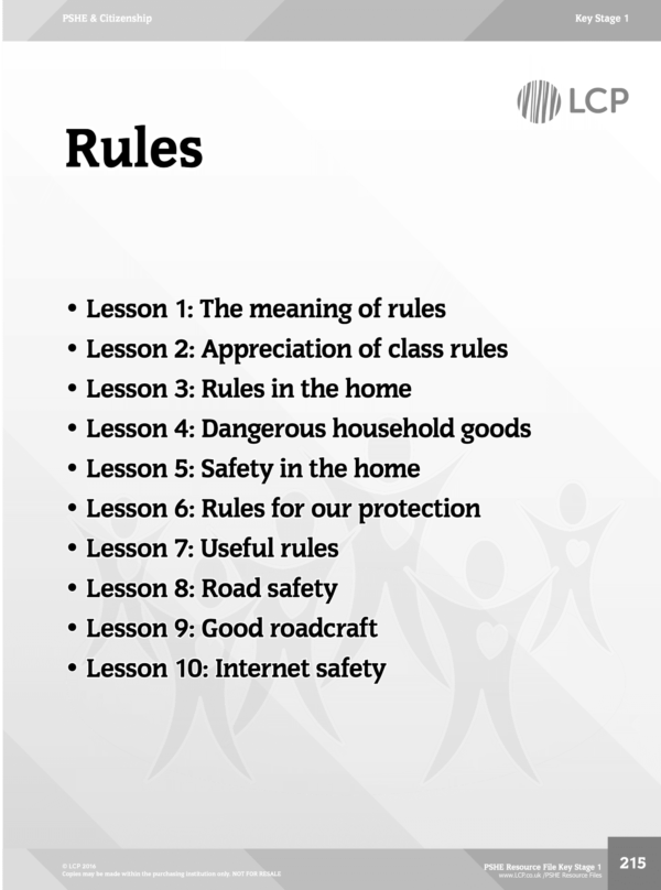 PSHE EYFS & KS1 Unit: Rules