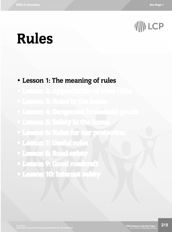 PSHE EYFS & KS1 Sample lesson: The meaning of rules