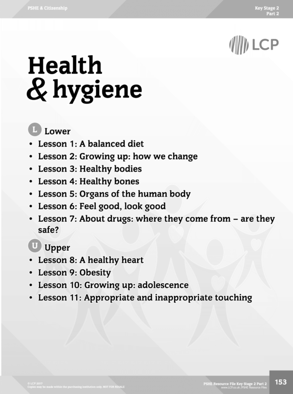 PSHE KS2 Part 1 Unit: Health and hygiene