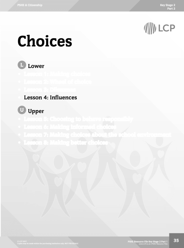 PSHE KS2 Part 1 Sample lesson: Influences