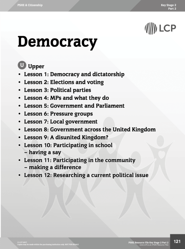 PSHE KS2 Part 2 Unit: Democracy