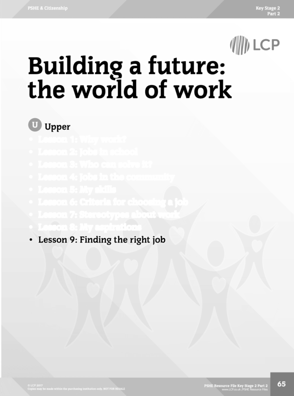 PSHE KS2 Part 2 Sample lesson Finding the right job