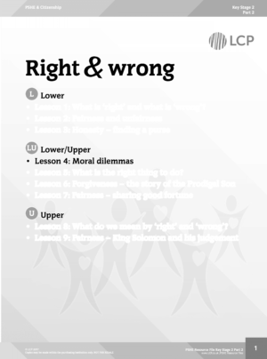 PSHE KS2 Part 2 Sample lesson: Moral dilemmas
