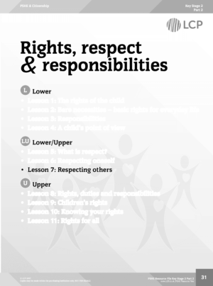 PSHE KS2 Part 2 Sample lesson: Respecting others