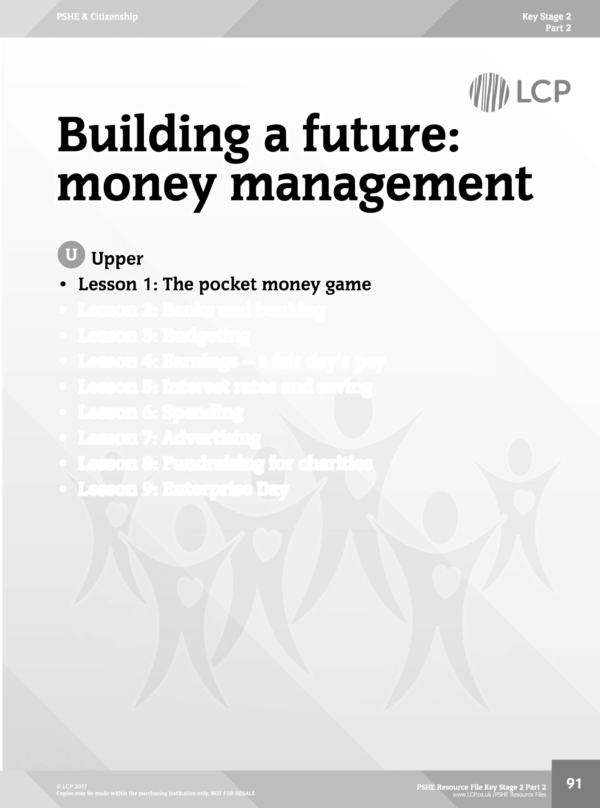 PSHE KS2 Part 2 Sample lesson: The pocket money game