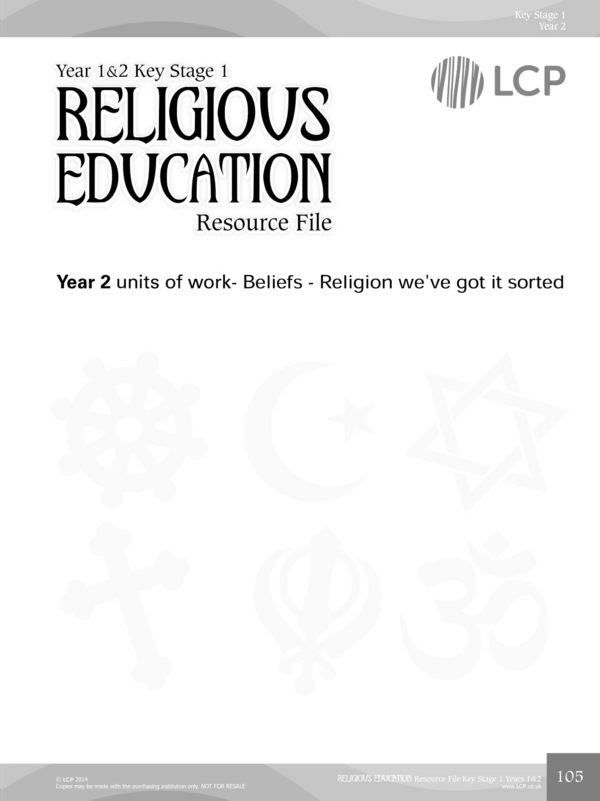 RE KS1 Sample lesson: Religion - We've got it sorted