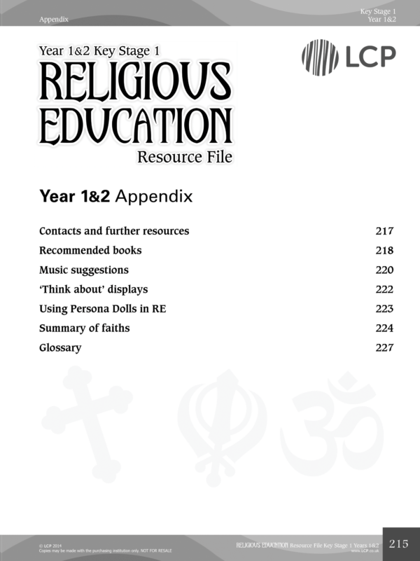 RE KS1 Appendix