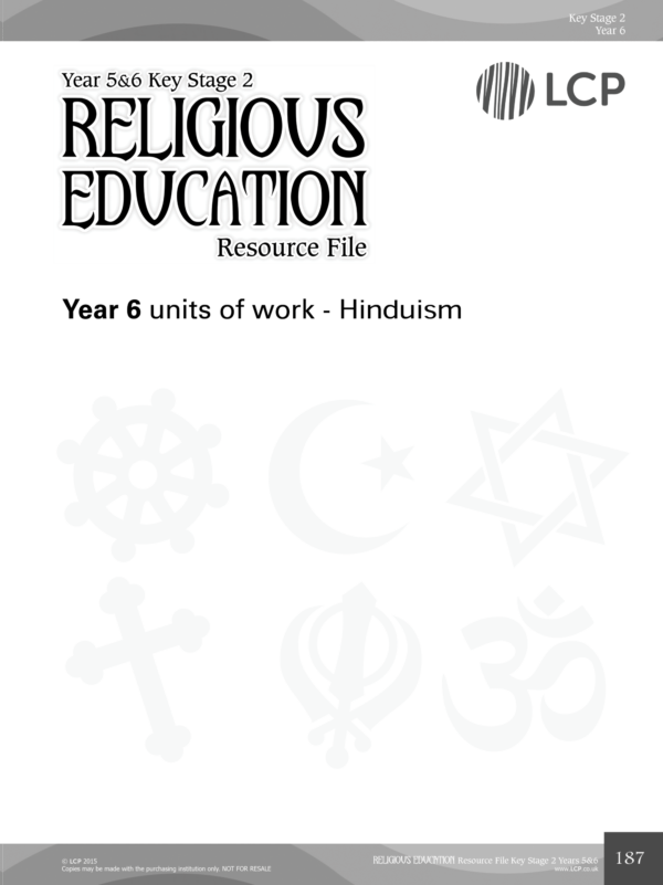 RE KS2 Years 5&6 Unit: Hinduism
