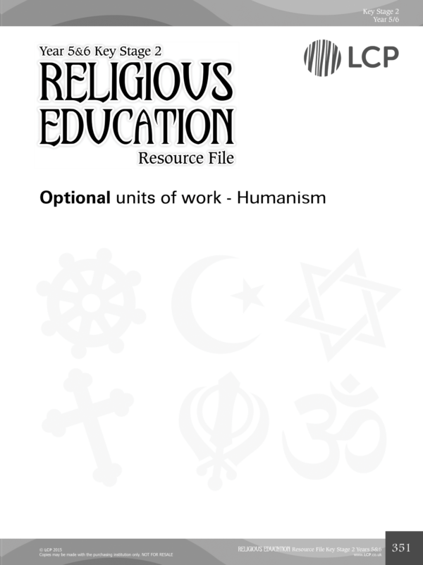 RE KS2 Years 5&6 Unit: Humanism