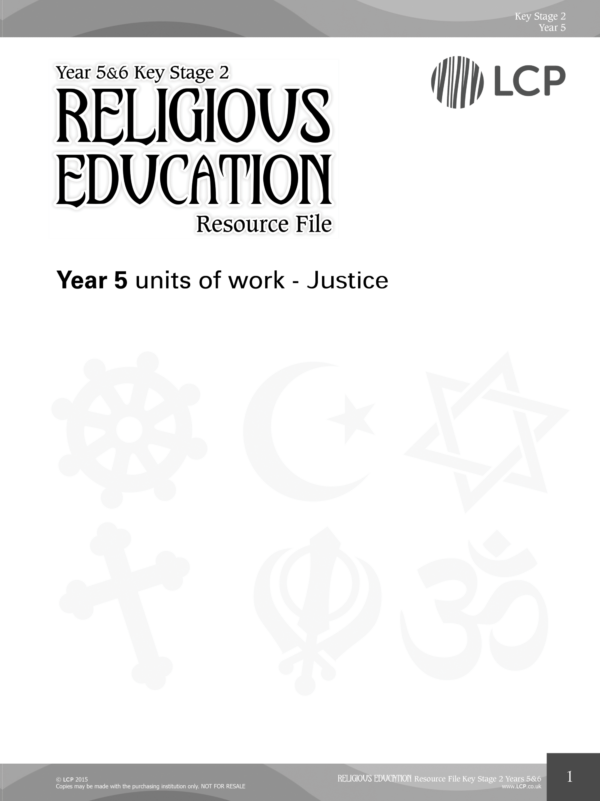 RE KS2 Years 5&6 Unit: Justice