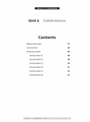 History Foundation Stage Unit 4: Celebrations