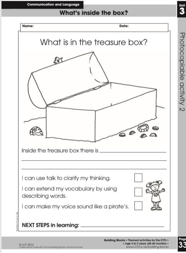 EYFS: Communication and Language Worksheet Home Learning Pack
