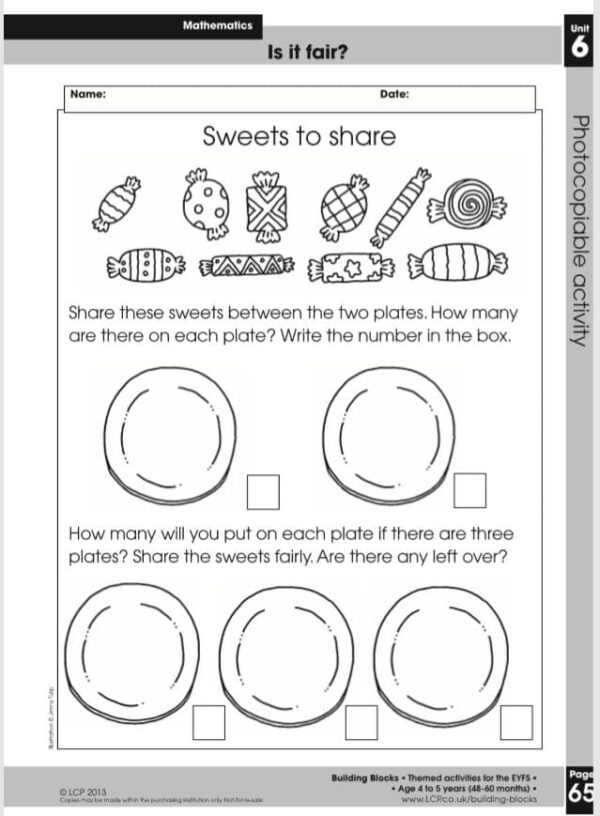 EYFS: Maths Worksheets