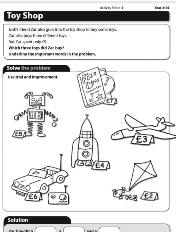 Year 2 Maths Problem Solving: Solving Addition and Subtraction Puzzles with Answers - Image 5