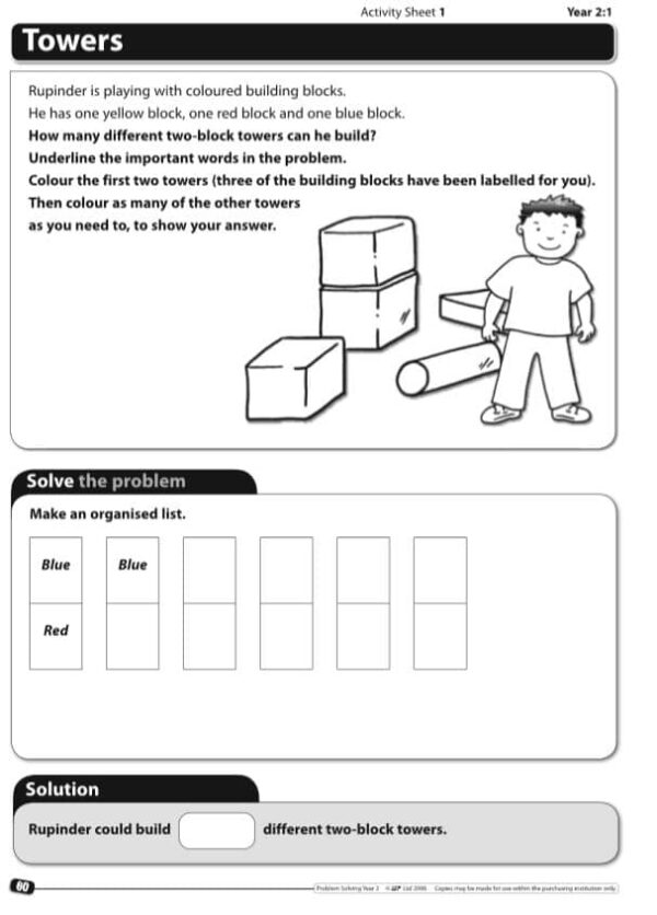 Year 2 Maths Problem Solving: Shape and Measure Puzzles with Answers