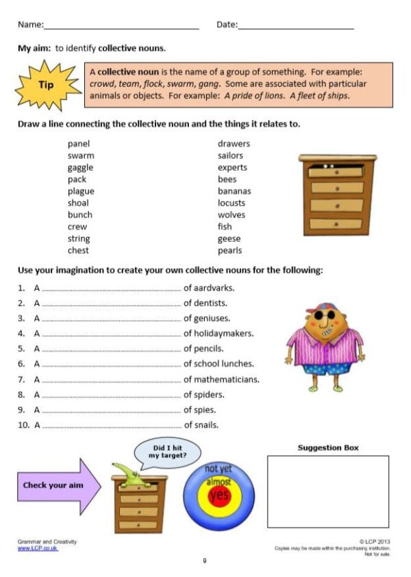 Year 6 Spelling, Grammar and Creativity Worksheet (15 sheets) including Answers - Image 3
