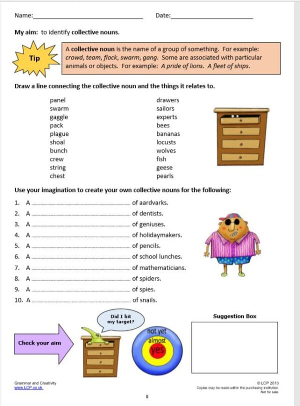 Year 6 Spelling, Grammar and Creativity (71 worksheets) including answers - Image 3