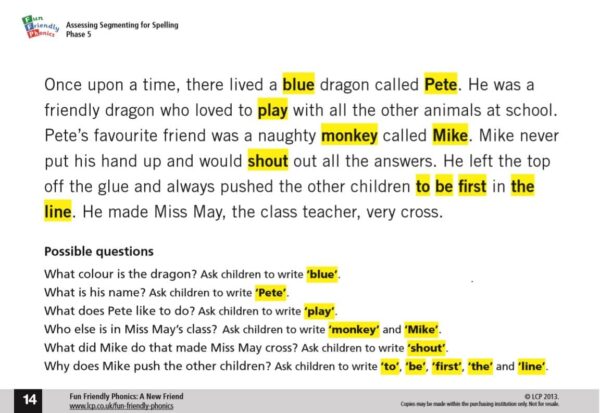 Phase 5 Phonics Reading Book with Comprehension Questions 'A New Friend' - Image 2