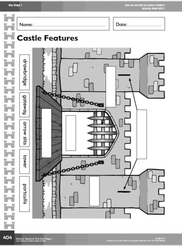 KS1 History: Castles includes Worksheets and Plans - Image 3
