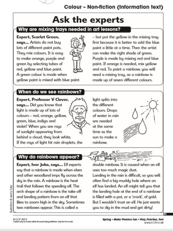 Year 1 Phase 5 Phonics: Colour Topic. Series of Lessons With Texts and Resources - Image 2