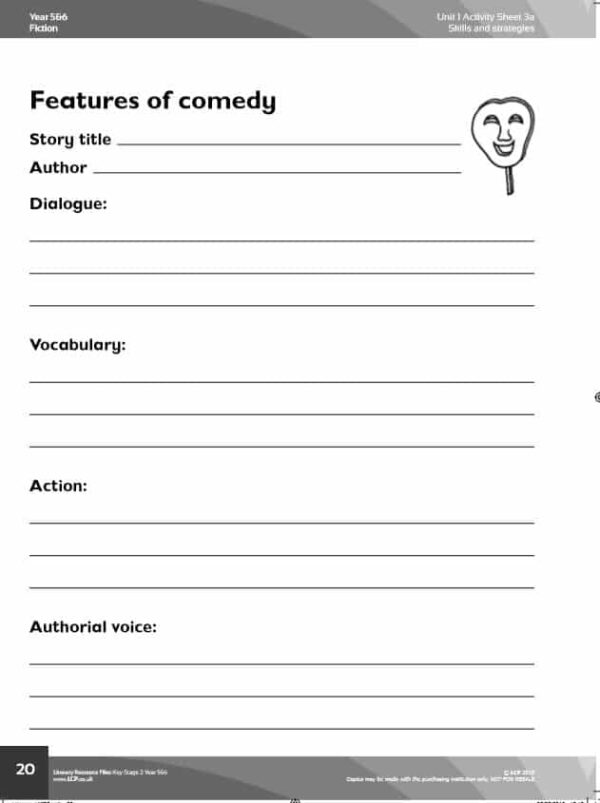 KS2 Guided Reading Features of a Comedy