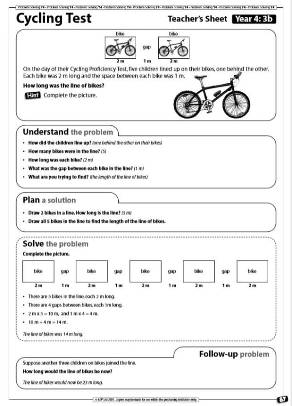 Year 4 Maths Problem Solving: Counting Problems (worksheet with answers)