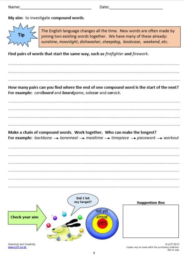 Year 4 Spelling, Grammar and Creativity Worksheets FREE sample (5 worksheets) including Answers - Image 2