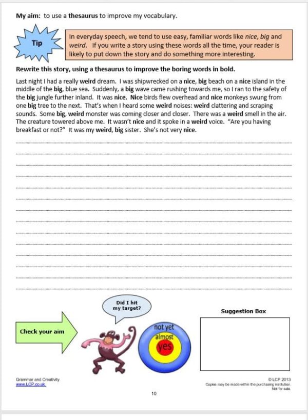 Year 4 Spelling, Grammar and Creativity Worksheets FREE sample (5 worksheets) including Answers - Image 3