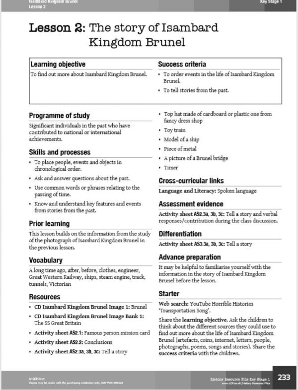 KS1 History: Isambard Kingdom Brunel includes Worksheets and Plans - Image 4