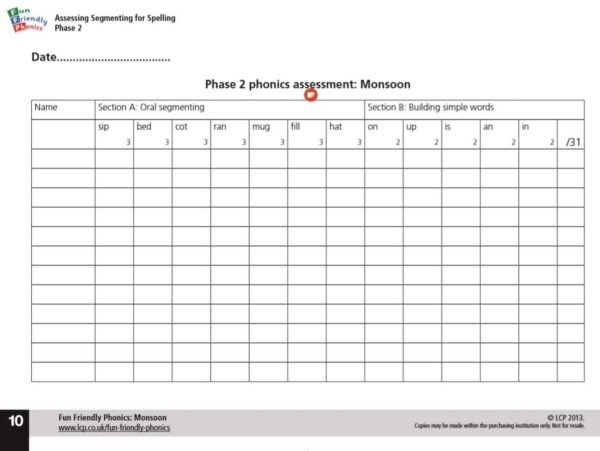 Phase 2- Assessing Segmenting for Spelling -Monsoon - Image 4
