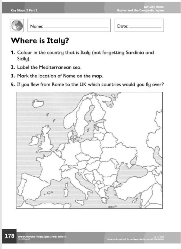 KS2 Geography Local Study: Naples and the Campania Region - Image 2