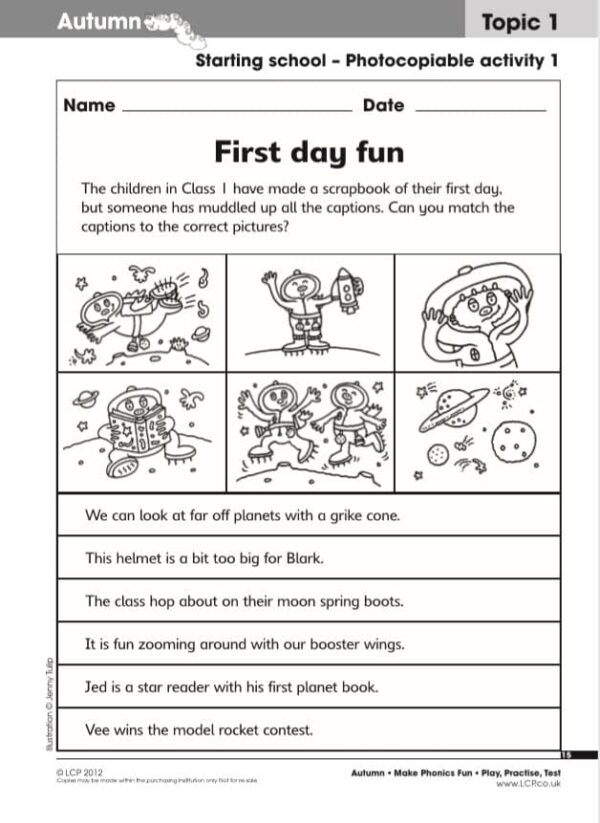 EYFS/ Year 1 Phonics (Letters and Sounds Phase 4) includes texts and activities. Homelearning - Image 3