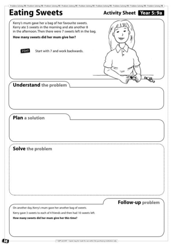 Year 5 Maths Problem Solving: Multiplication and Division (6 Sheets) with Answers