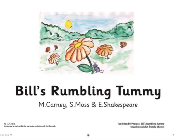 Phase 2 Phonics- Assessing Segmenting for Spelling- Bill's Rumbling Tummy