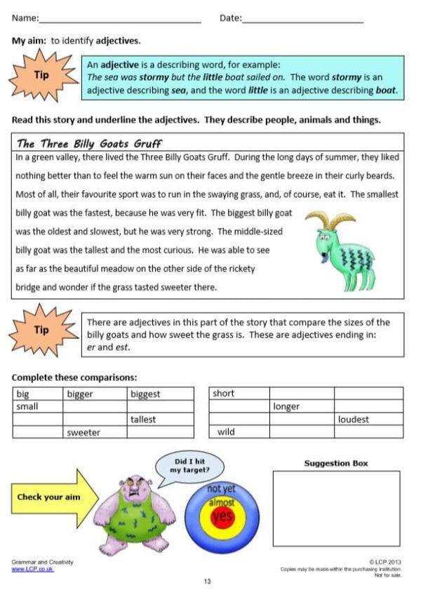 Year 3 Spelling, Grammar and Creativity (71 worksheets) including answers - Image 3