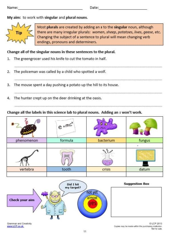 Year 6 Spelling, Grammar and Creativity Worksheet (15 sheets) including Answers - Image 5