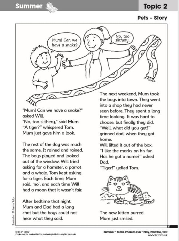 Year 1 Phonics Phase 5- Pets