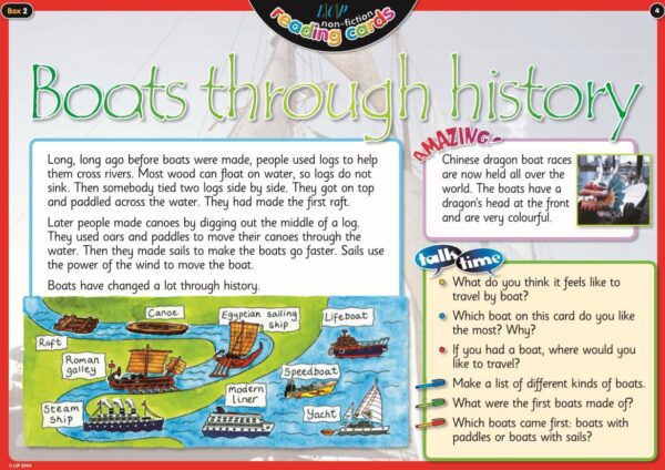 Year 2: Non-Fiction Text, Boats Through History, Text and Activities