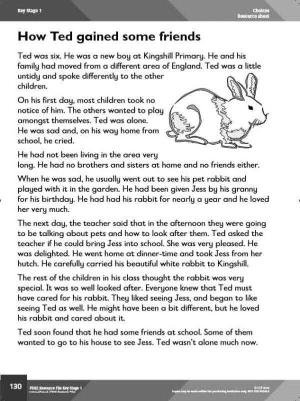 KS1 (Year 1/2) PSHE, Choices Unit of Work - Image 2