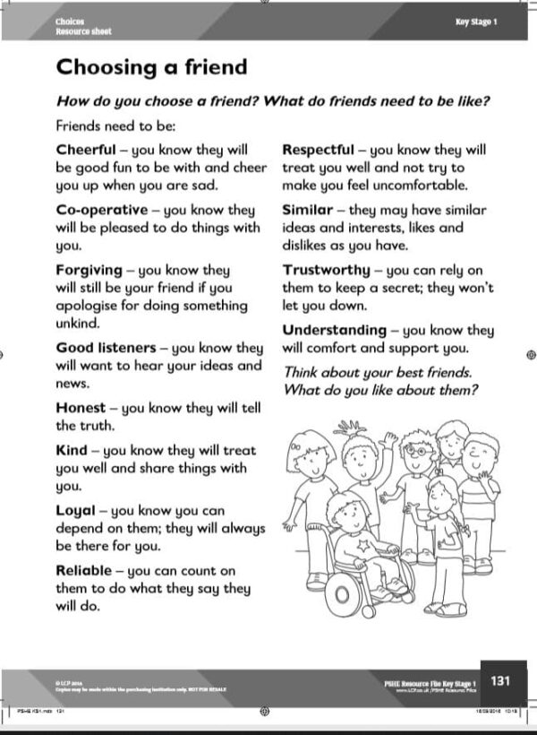 KS1 (Year 1/2) PSHE, Choices Unit of Work - Image 4