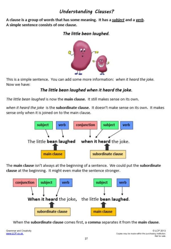 Year 4 Grammar, English/Literacy, Clauses Worksheets - Image 3