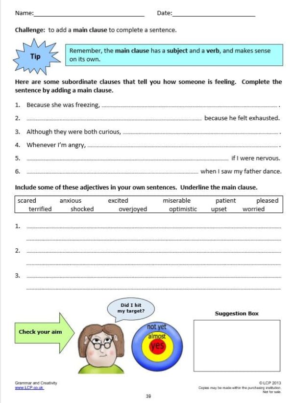 Year 4 Grammar, English/Literacy, Clauses Worksheets - Image 2