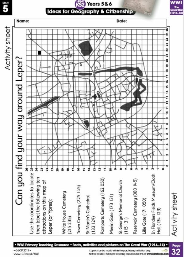 UKS2 (Year 5/6) World War 1 (WW1) Geography and PSHE 7 lessons - Image 4