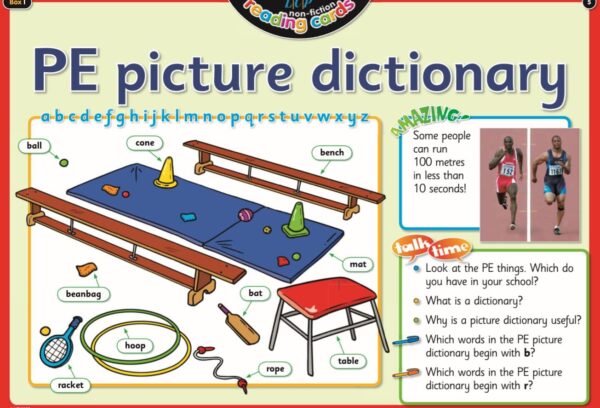 Year 1: Non-Fiction Text, PE Picture Dictionary. Text and Activities