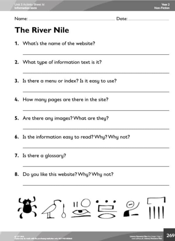 Year 2 English/Literacy Information Texts Unit (Skimming and Scanning) - Image 3