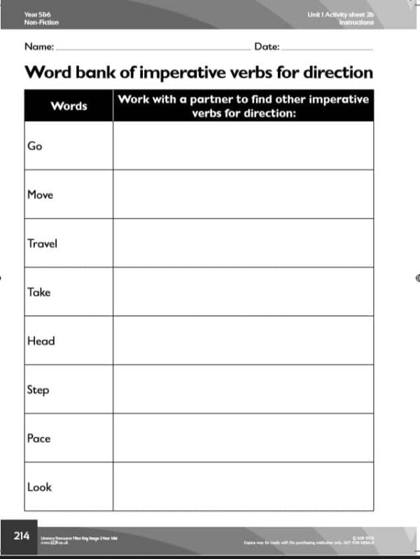 Year 5/6, English, Non-fiction, Instructions Unit - Image 4