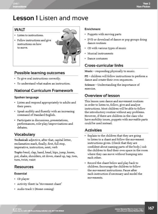 Year 2, English/Literacy Instructions Unit - Image 2