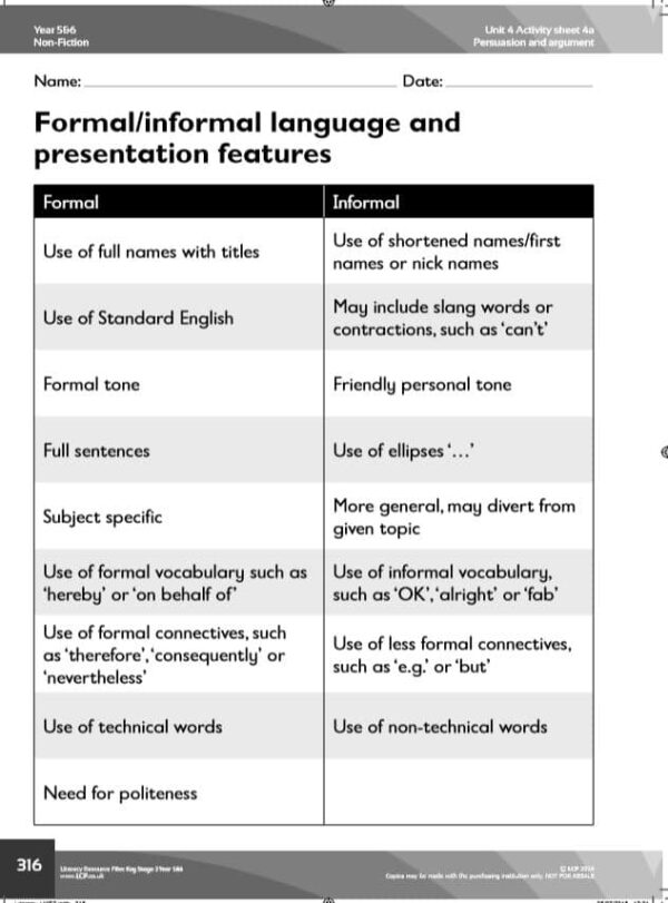 Year 5/6 English, Non-fiction, Persuasion and Argument Unit - Image 5